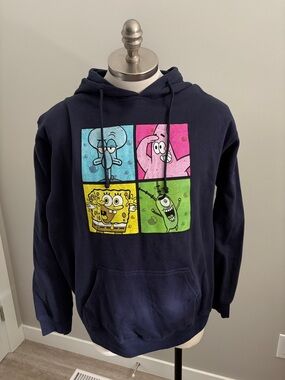 SpongeBob SquarePants Yellow & Blue Character Tag Graphic